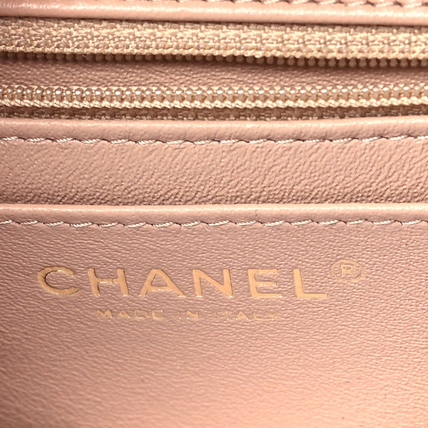 Chanel Lambskin Quilted Mini Square Flap Beige 6 of 9