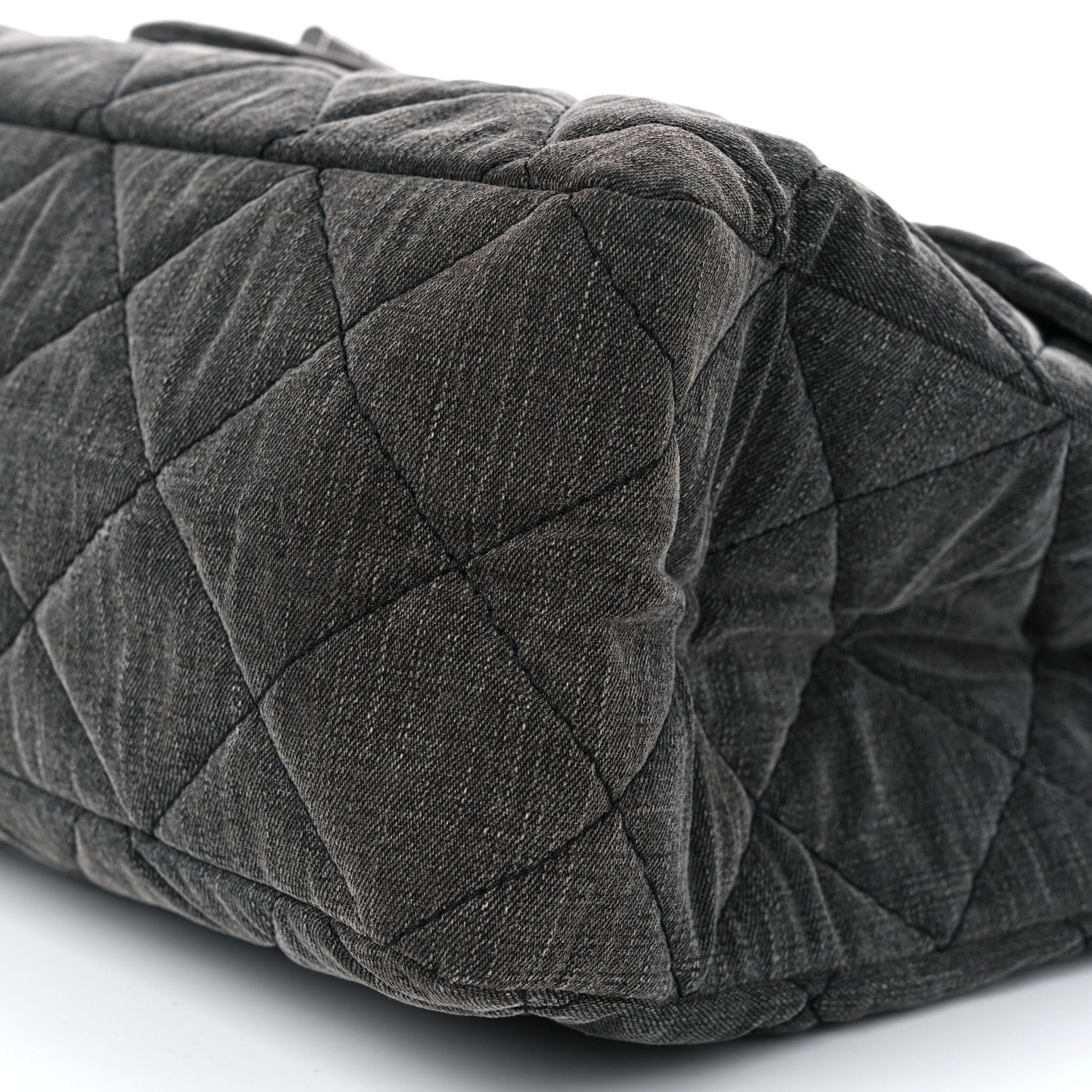 Chanel Denim Quilted XXL Reissue Flap Grey 10 of 10