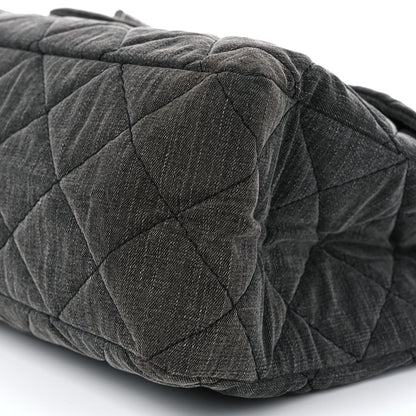 Chanel Denim Quilted XXL Reissue Flap Grey 10 of 10