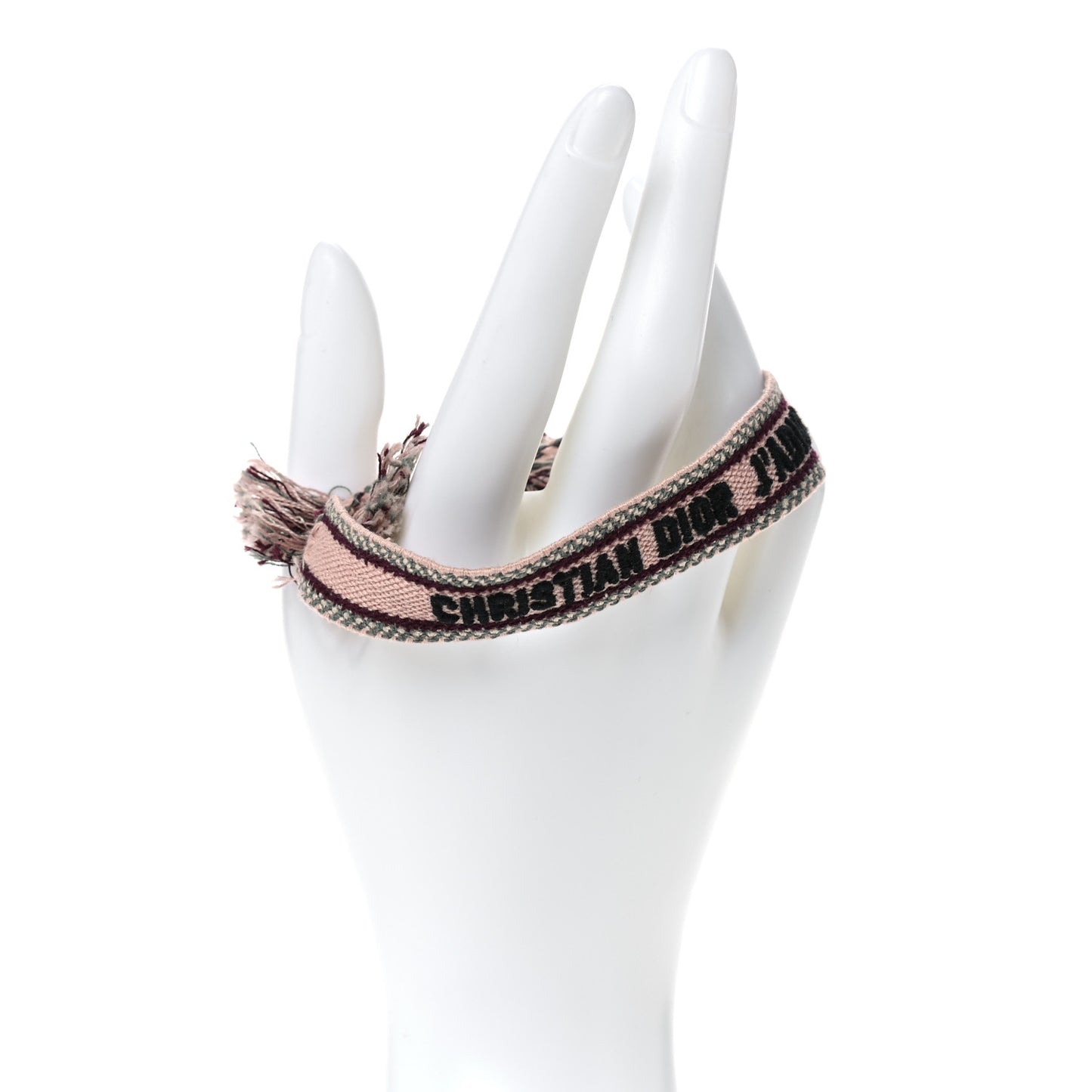Woven Cotton J'Adior Friendship Bracelet Pink