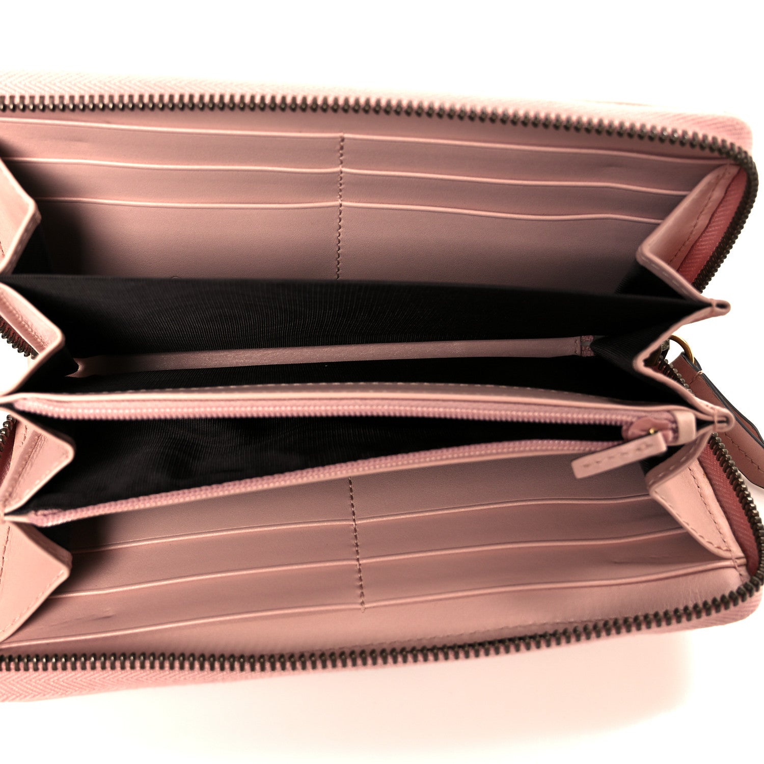 Gucci Calfskin Matelasse GG Marmont Zip Around Wallet Perfect Pink 5 of 9
