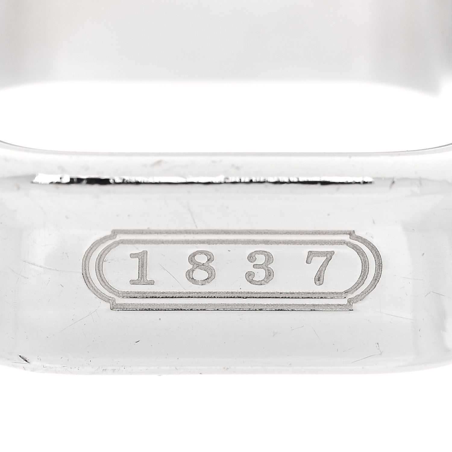 Tiffany Sterling Silver 1837 Square Ring 54 6.75 7 of 7