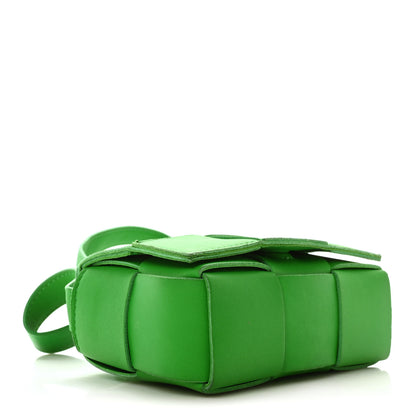 Bottega Veneta Lambskin Maxi Intrecciato Extra Mini Cassette Crossbody Bag Parakeet 4 of 9