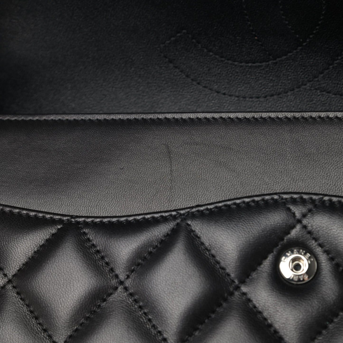 Lambskin Quilted Jumbo Double Flap So Black