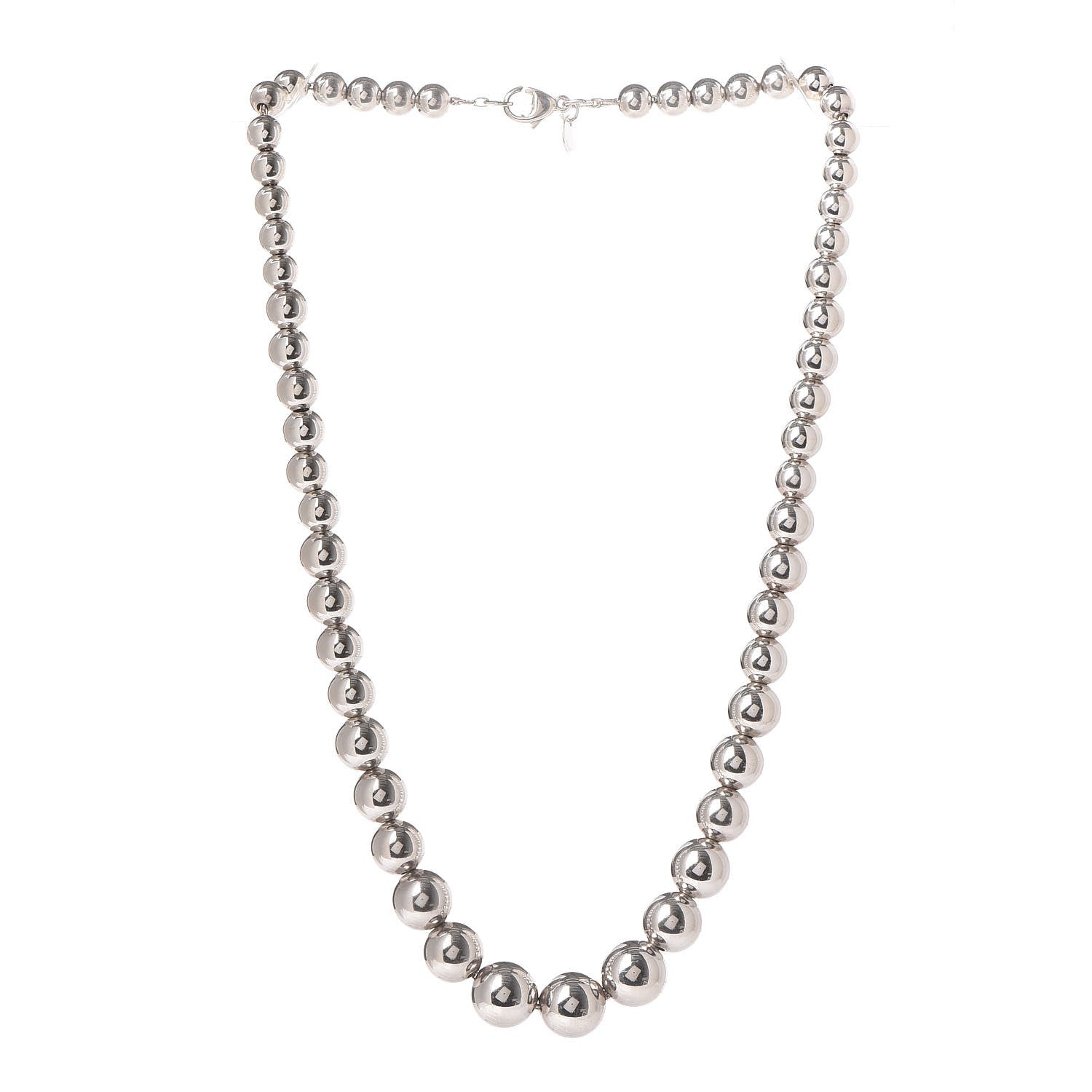 Tiffany Sterling Silver HardWear Graduated Ball Necklace 3 of 7