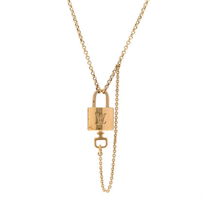 Louis Vuitton Locky Pendant Necklace Gold 1 of 7
