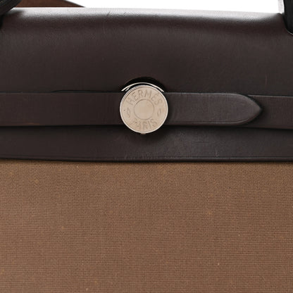 Hermes Vache Hunter Toile Herbag Zip 31 PM Etoupe Ebene 7 of 9