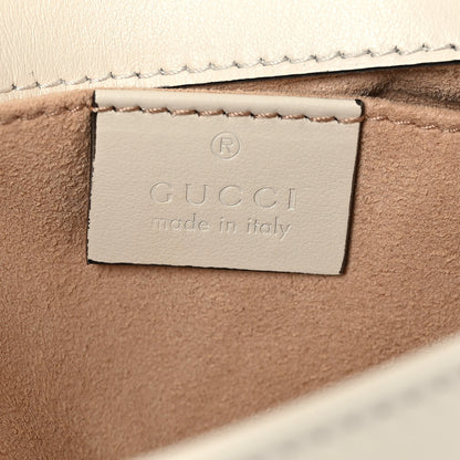 Gucci Calfskin Matelasse Mini GG Marmont Shoulder Bag White 6 of 9