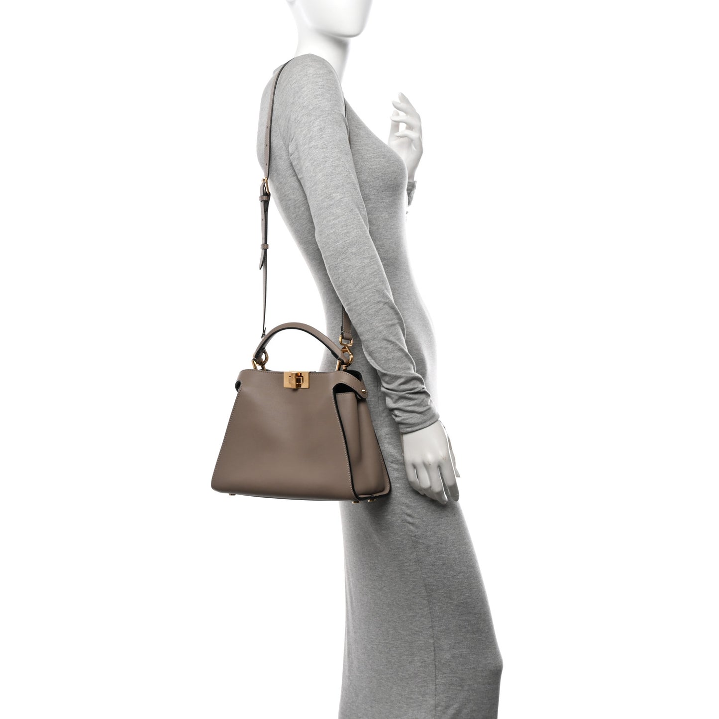 Vitello Tahiti Burro Medium Peekaboo Iconic Essentially Satchel Tortora Black