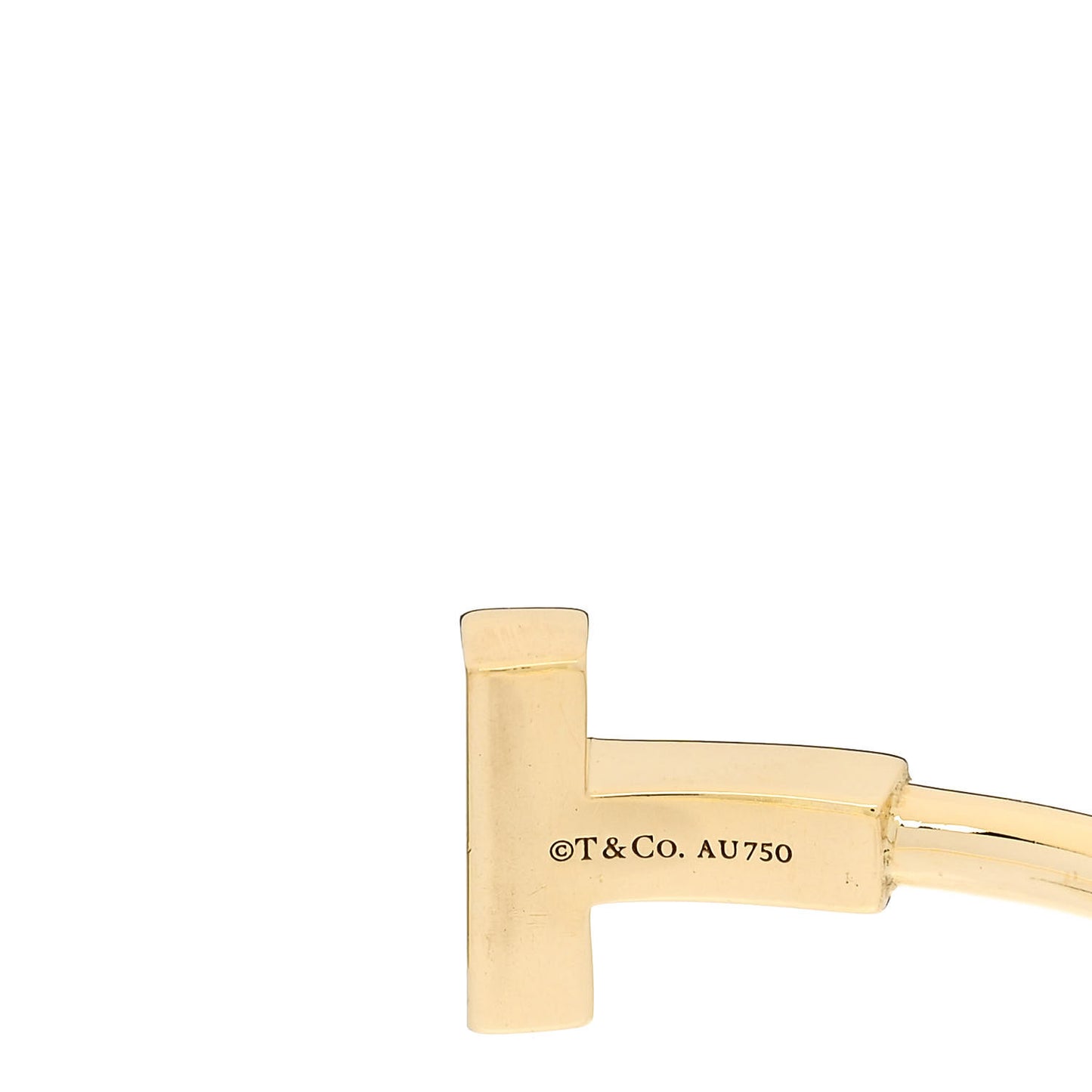 18K Yellow Gold Diamond T Wire Bracelet