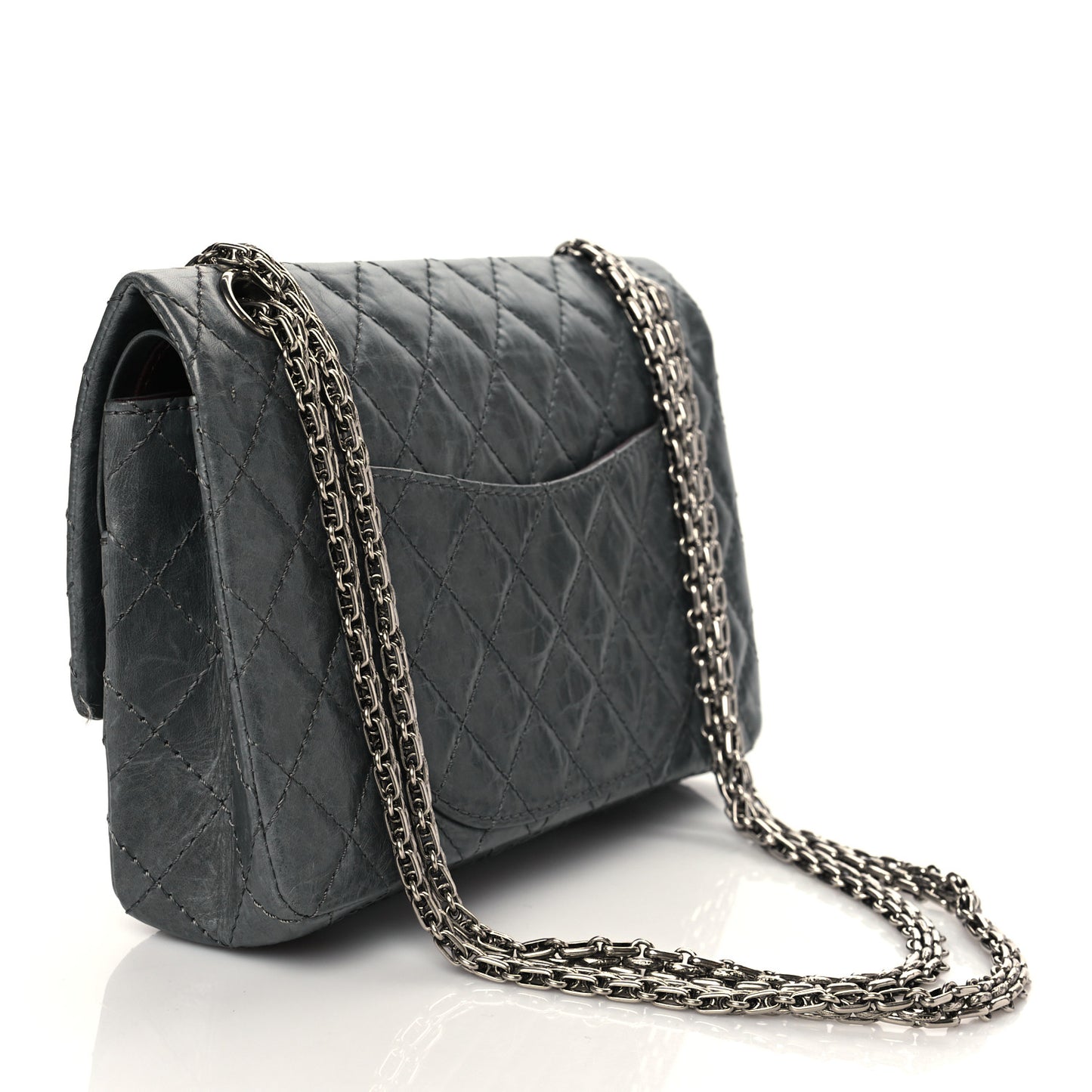 Aged Calfskin Quilted 50th Anniversary 2.55 Reissue 225 Flap Grey