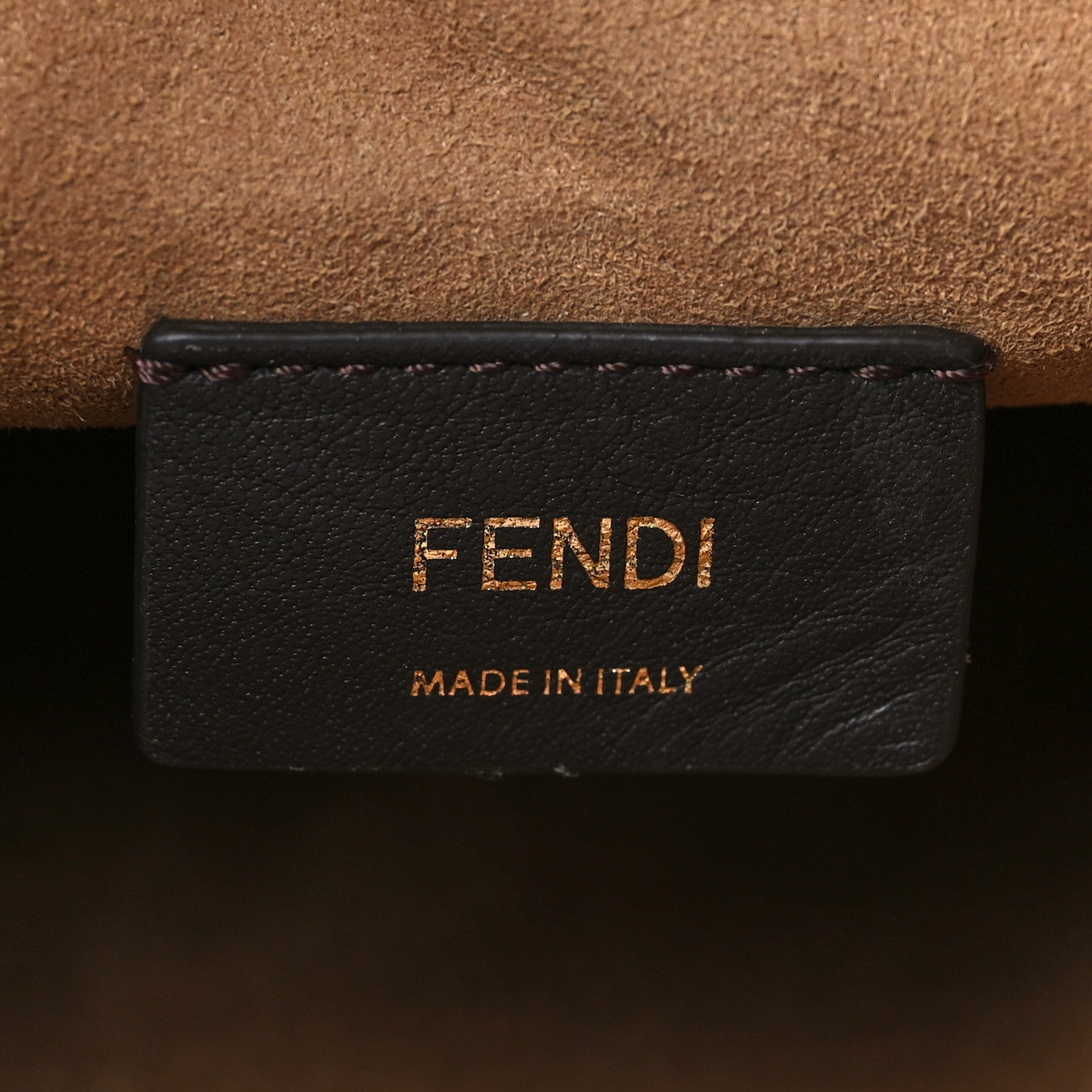 Fendi Vitello Cristallo Nature Wicker FF 1974 Embossed Large Runaway Shopper Tote Makeup 6 of 10