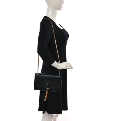 Saint Laurent Calfskin Small Classic Monogram Kate Tassel Satchel Black 2 of 12
