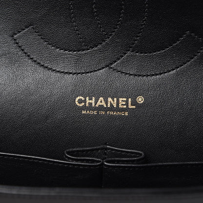 Chanel Lambskin Chevron Quilted Jumbo Double Flap Black 6 of 16