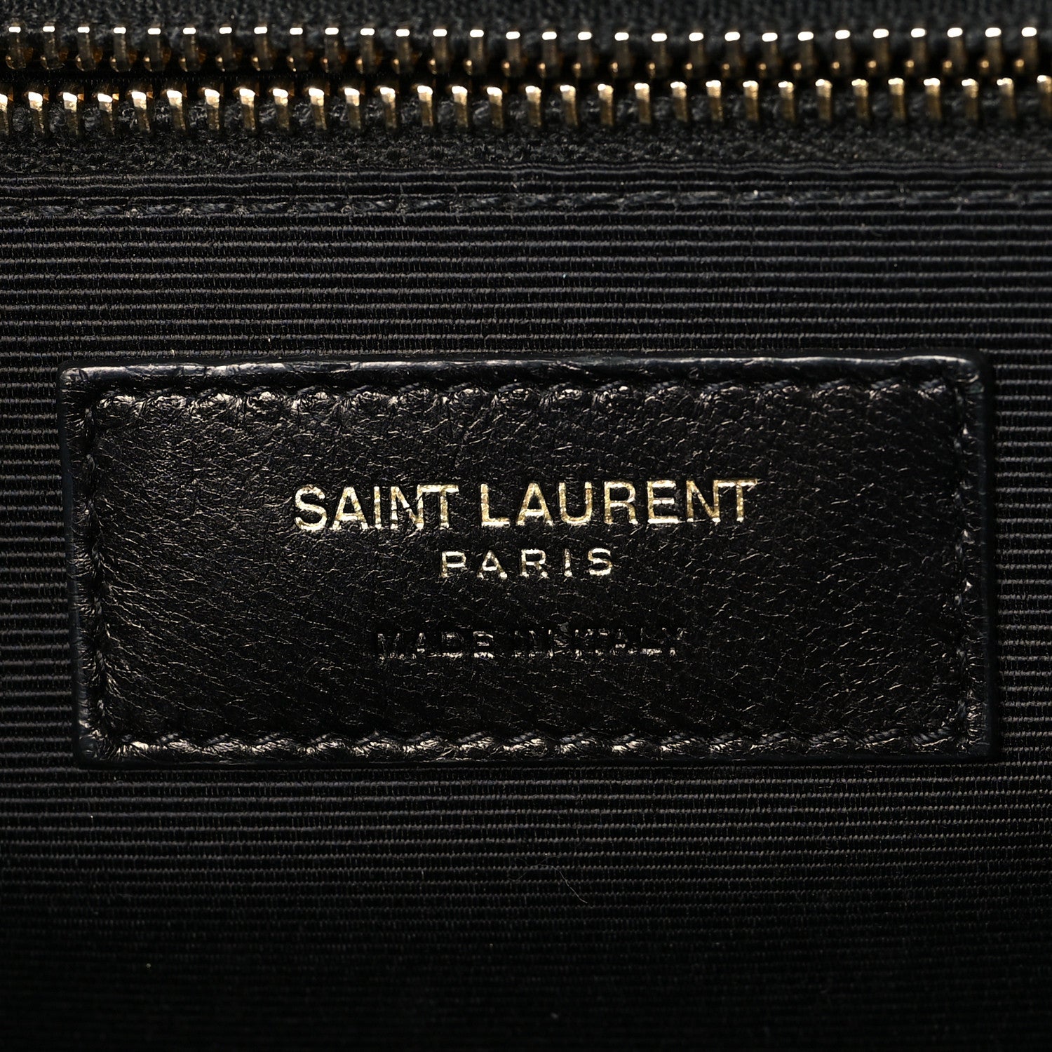 Saint Laurent Grain De Poudre Matelasse Chevron Large Monogram Satchel Black 6 of 10