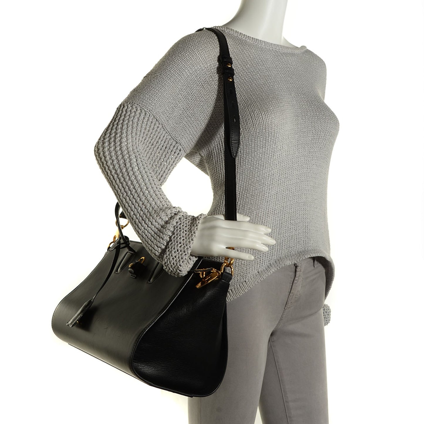 Calfskin Pelican Satchel Black