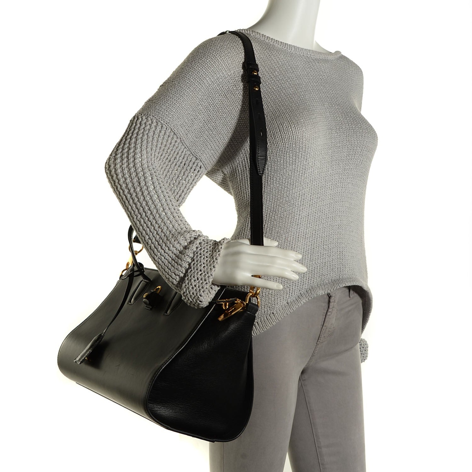 Alexander Wang Calfskin Pelican Satchel Black 2 of 10
