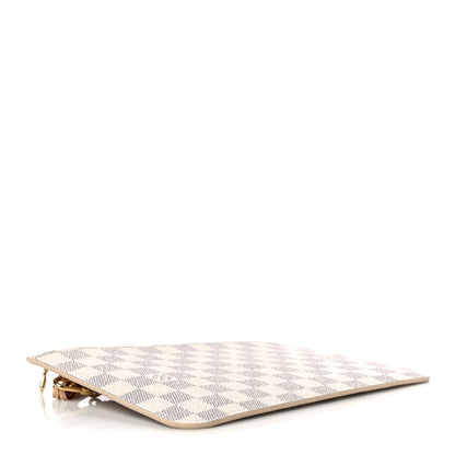 Louis Vuitton Damier Azur Neverfull MM GM Pochette Rose Ballerine 4 of 9