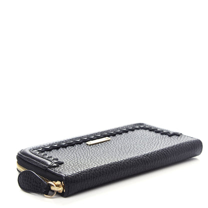 Burberry Grainy Calfskin Zip Around Wallet Black 4 of 8