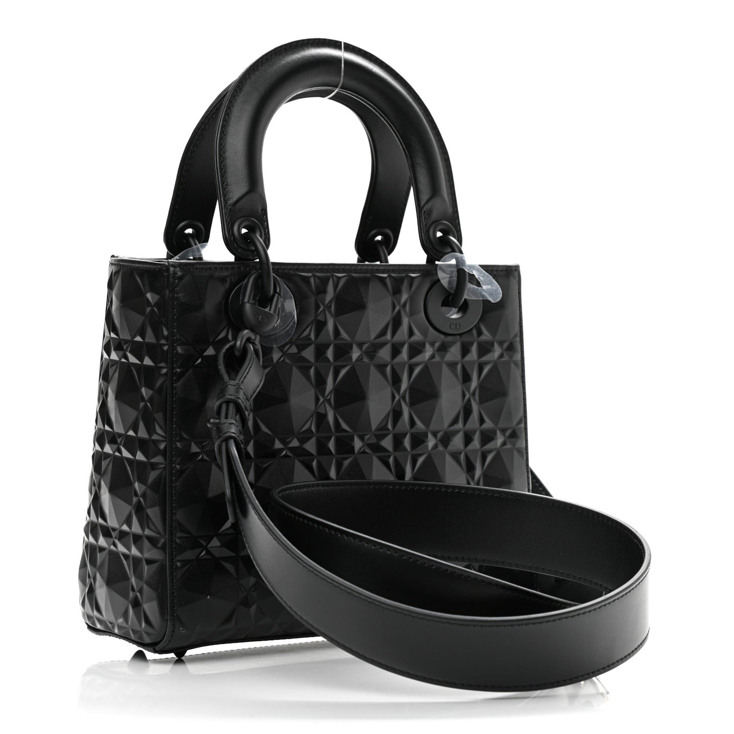 Calfskin Cannage Diamond Small My ABCDior Lady Dior Black