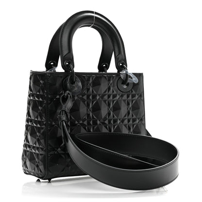 Christian Dior Calfskin Cannage Diamond Small My ABCDior Lady Dior Black 3 of 10