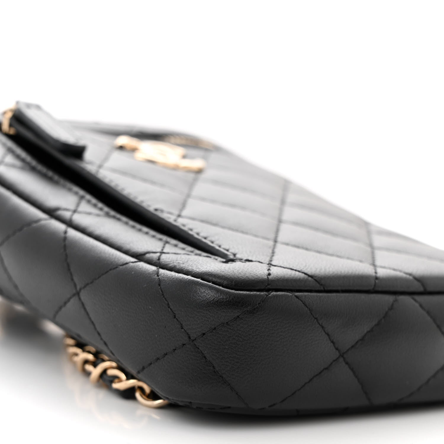 Chanel Lambskin Quilted CC Phone Holder Black 9 of 10