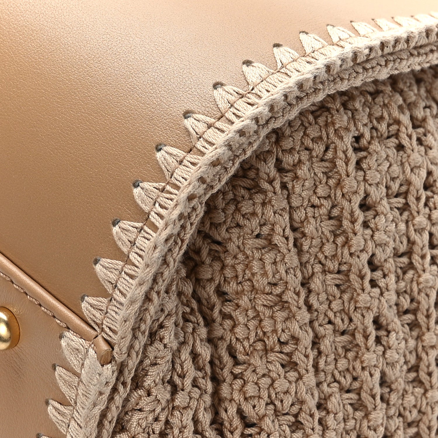 Chanel Calfskin Knit Medium Deauville Tote Beige 9 of 11