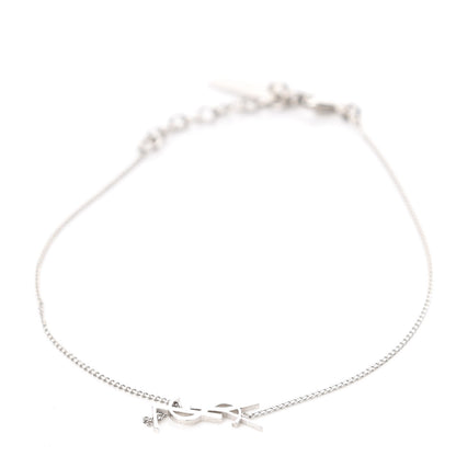 Saint Laurent Brass Monogram Charm Bracelet Mirror 1 of 6