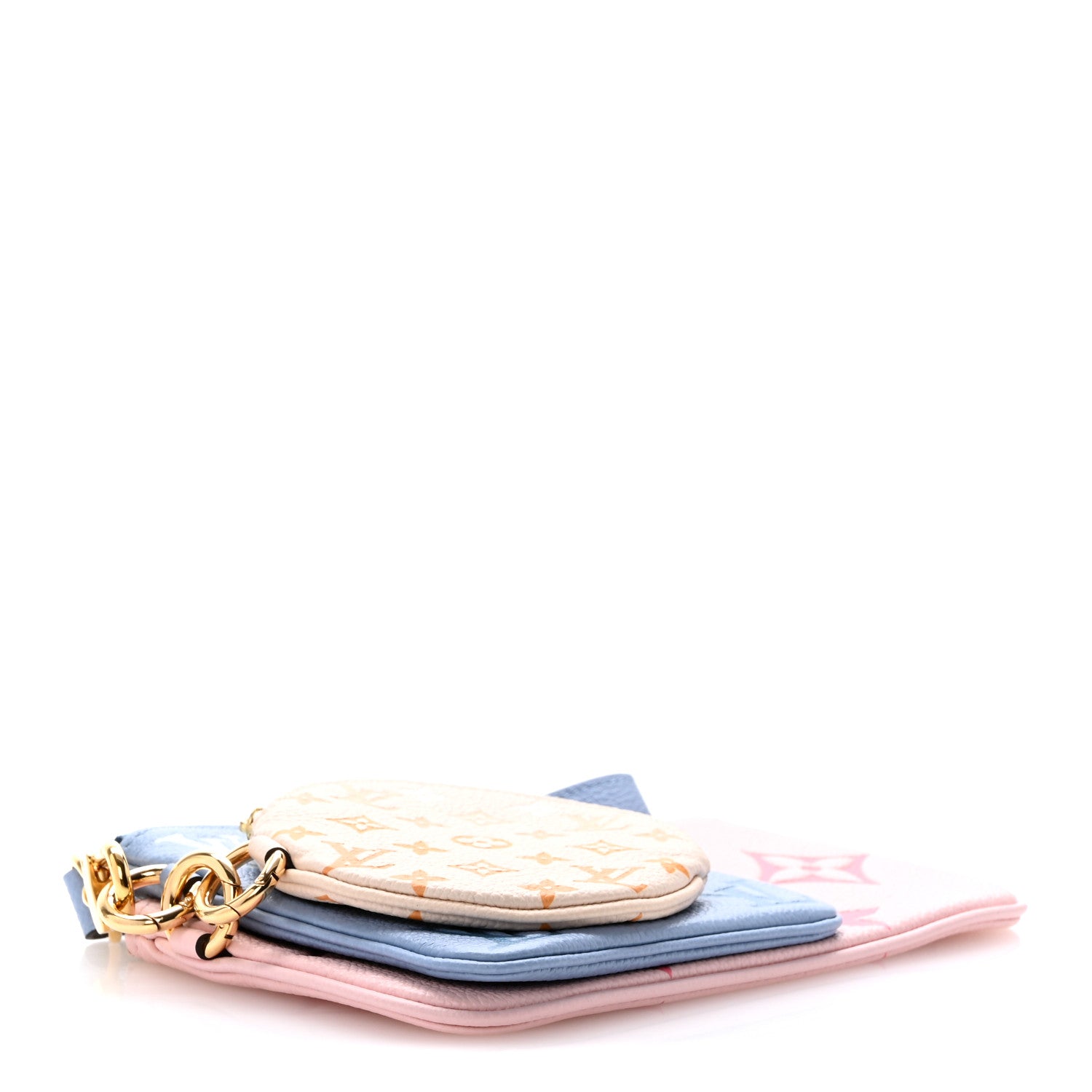 Louis Vuitton Empreinte Monogram Giant By The Pool Trio Pouch Rosebud Summer Blue Cream Saffron 4 of 11