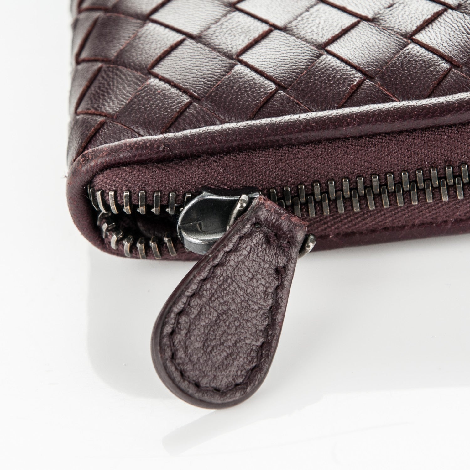 Bottega Veneta Nappa Intrecciato Zip Around Wallet Aubergine 9 of 9
