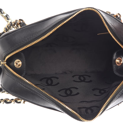 Chanel Lambskin Chevron Quilted Camera Case Black 7 of 15