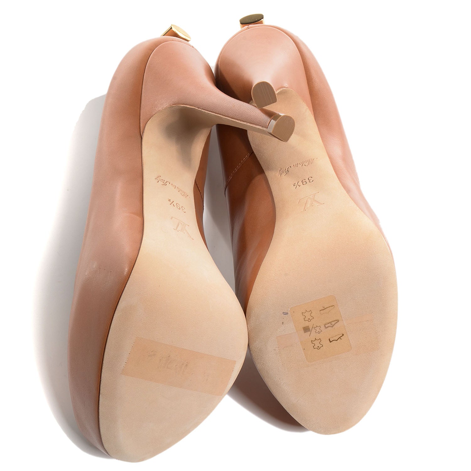 Louis Vuitton Smooth Calfskin Oh Really Peep Toe Pumps 39.5 Tan 5 of 7