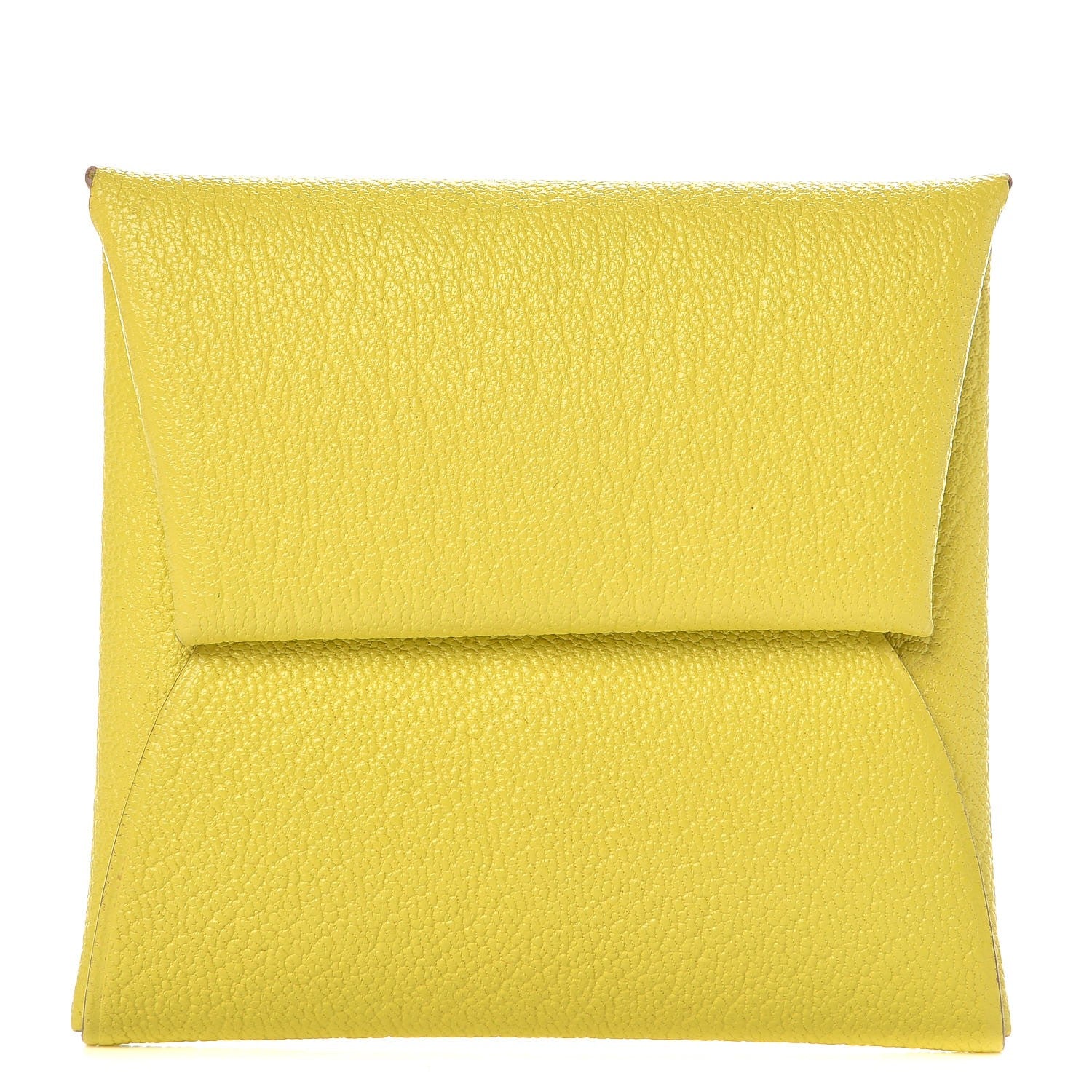 Hermes Chevre Mysore Bastia Coin Purse Lime 1 of 8