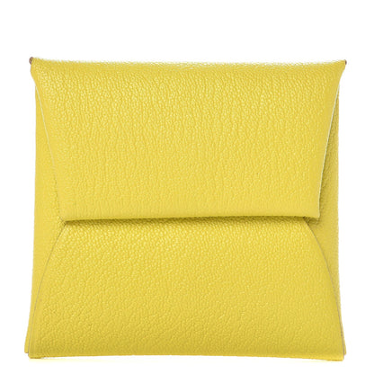 Hermes Chevre Mysore Bastia Coin Purse Lime 1 of 8