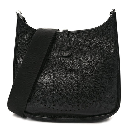 Hermes Taurillon Clemence Evelyne III PM Black 1 of 15