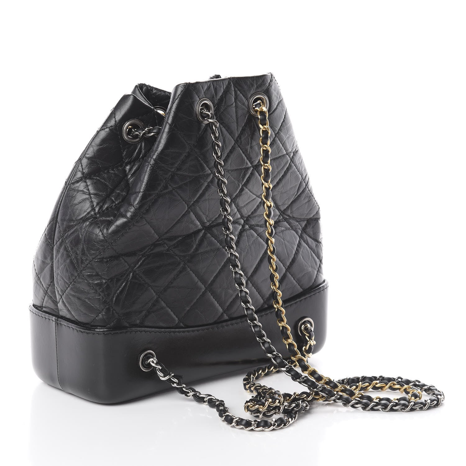 Chanel Aged Calfskin Quilted Small Gabrielle Backpack Black 2 of 9
