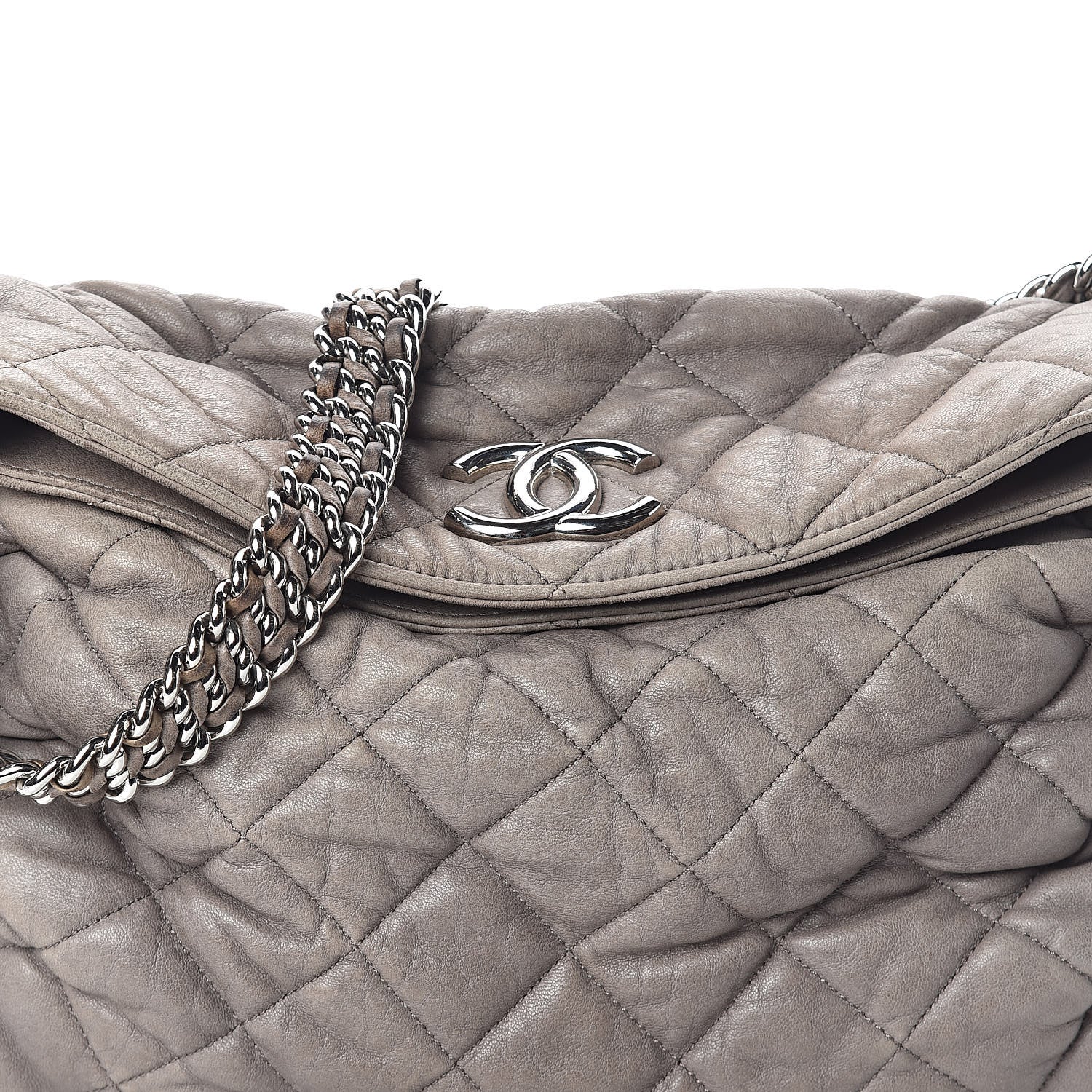 Chanel Washed Lambskin Chain Around Hobo Taupe 8 of 10