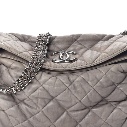 Chanel Washed Lambskin Chain Around Hobo Taupe 8 of 10