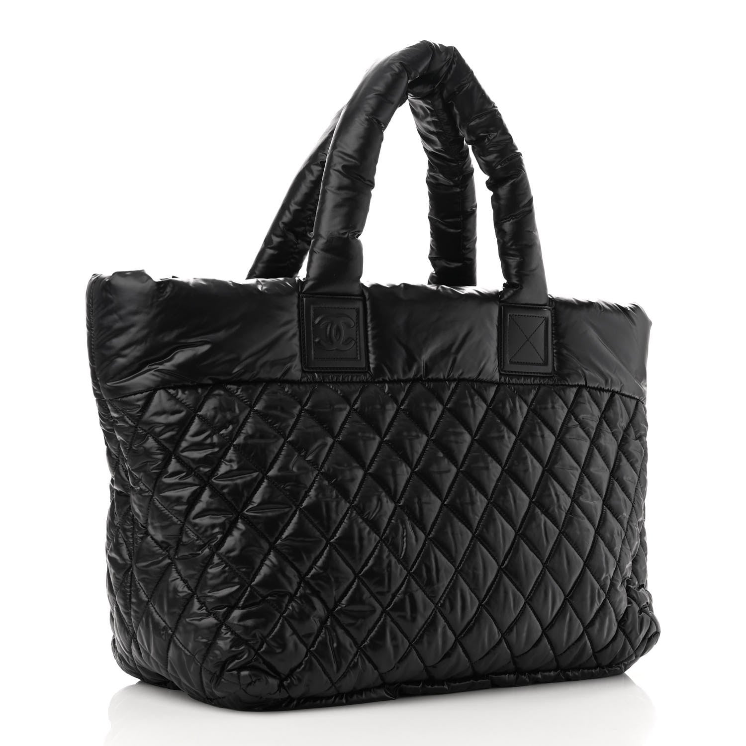 Chanel Nylon Quilted Large Coco Cocoon Tote Black 2 of 9
