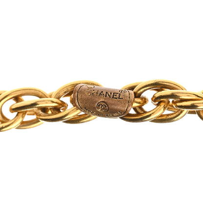 Chanel Metal CC Medallion Charm Long Necklace Gold 5 of 6