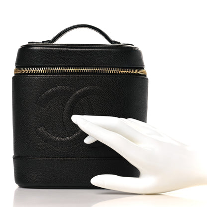 Chanel Caviar Vanity Cosmetic Case Black 2 of 10