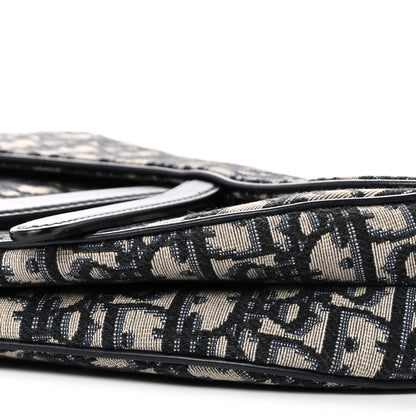 Christian Dior Oblique Saddle Bag Blue 10 of 12
