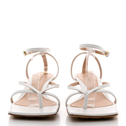 Bottega Veneta Lambskin Stretch Multi Strap 35mm Sandals 37 Optic White 2 of 7