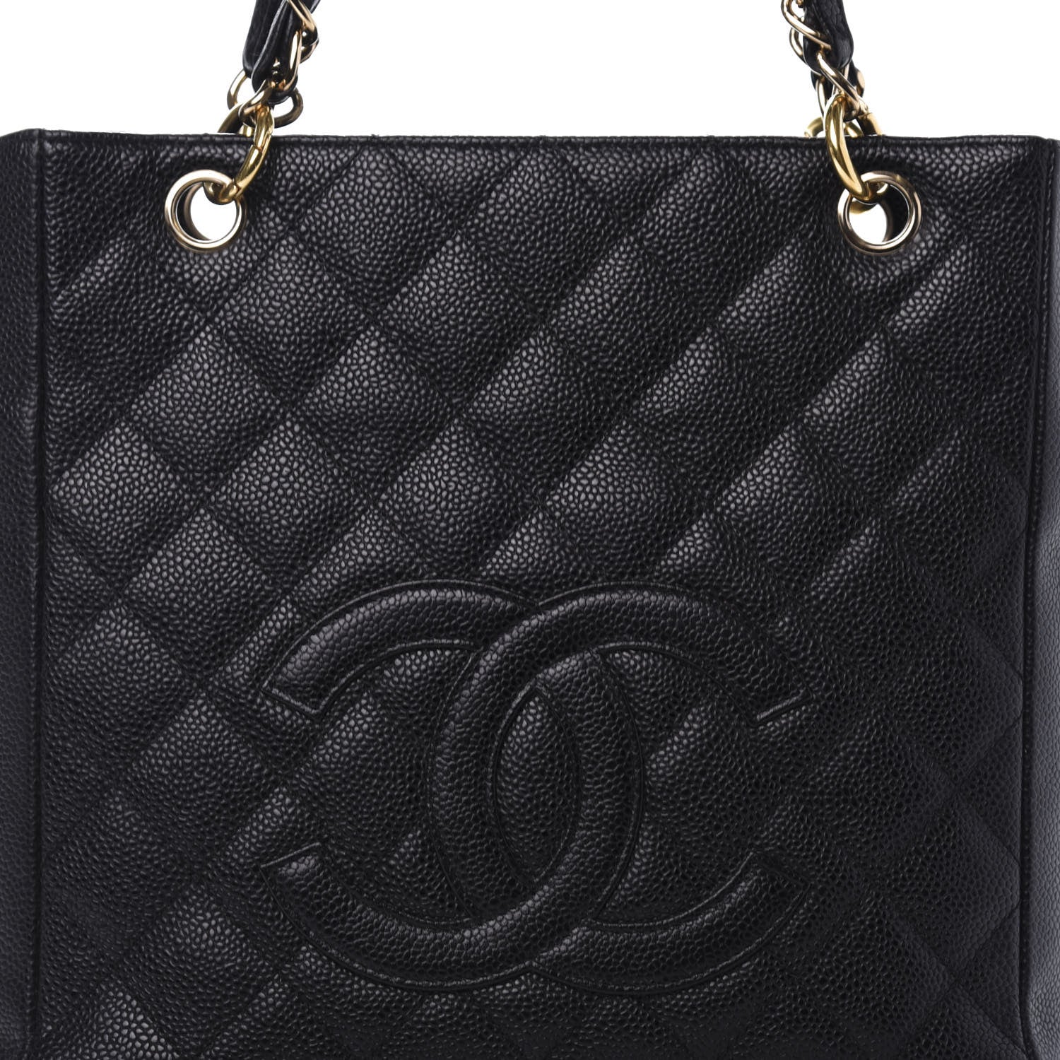 Chanel Caviar Quilted Petit Shopping Tote PST Black 10 of 10