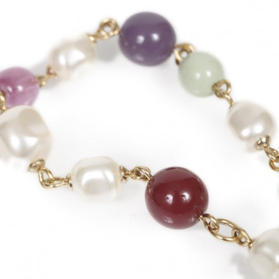 Pearl Beaded CC Bracelet Multicolor 11P