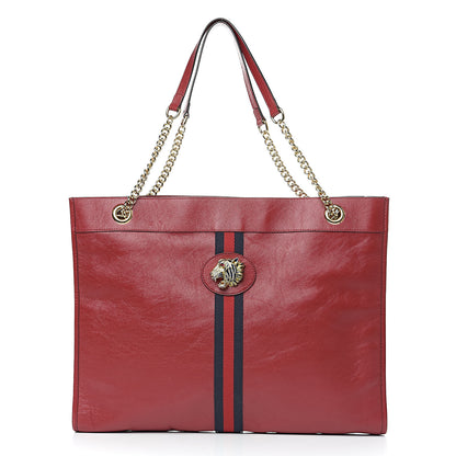 Gucci Calfskin Large Rajah Chain Tote Romantic Cherry 3 of 11