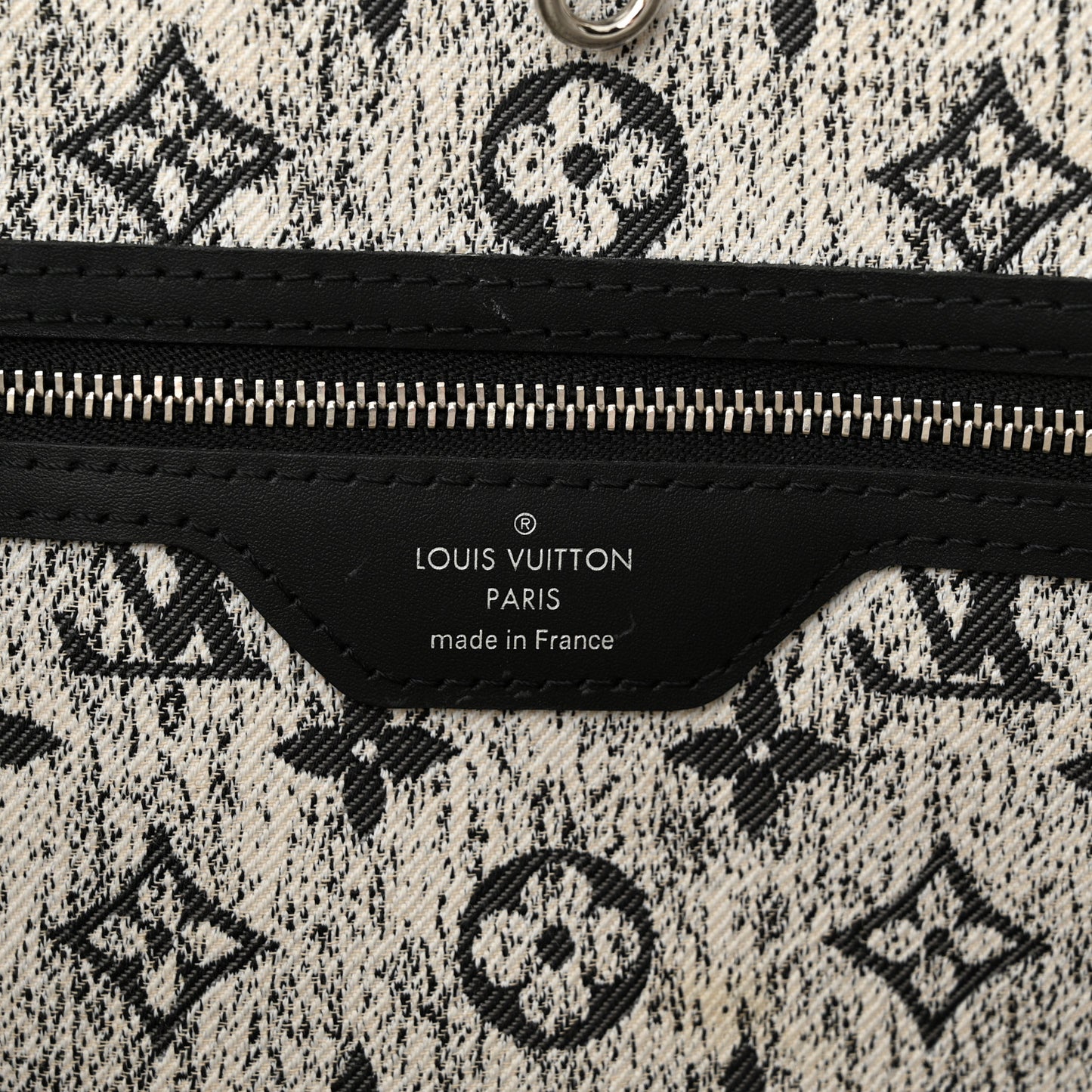 Denim Monogram Jacquard Neverfull MM Grey