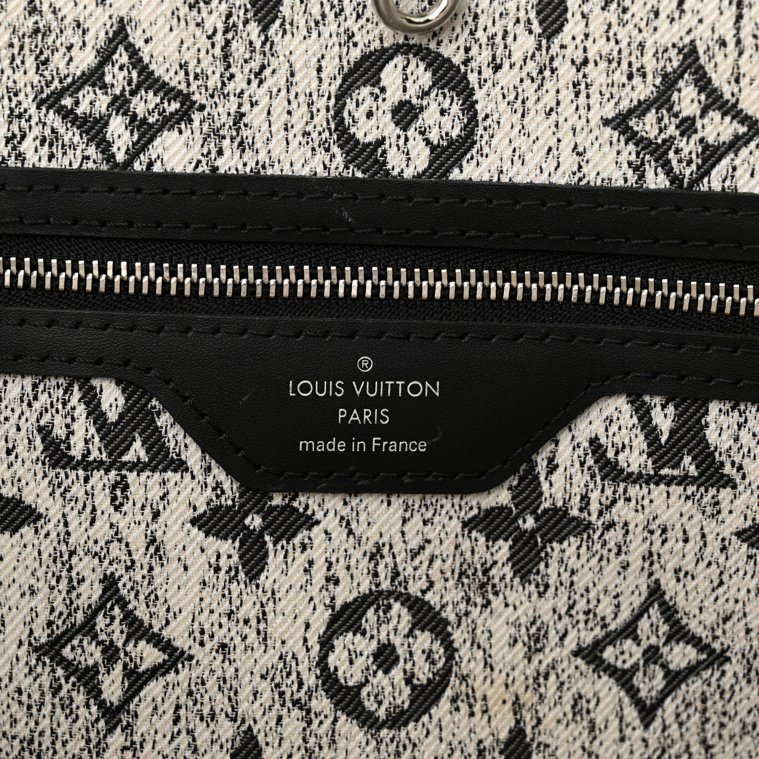 Louis Vuitton Denim Monogram Jacquard Neverfull MM Grey 7 of 10