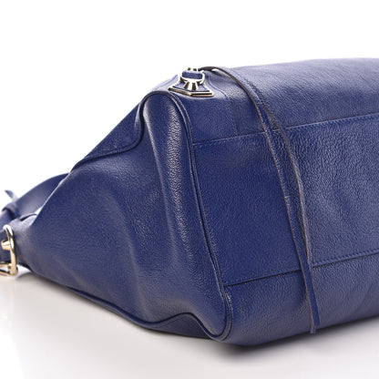 Balenciaga Chevre Gold Metallic Edge Hardware Velo Bleu Roi 9 of 10