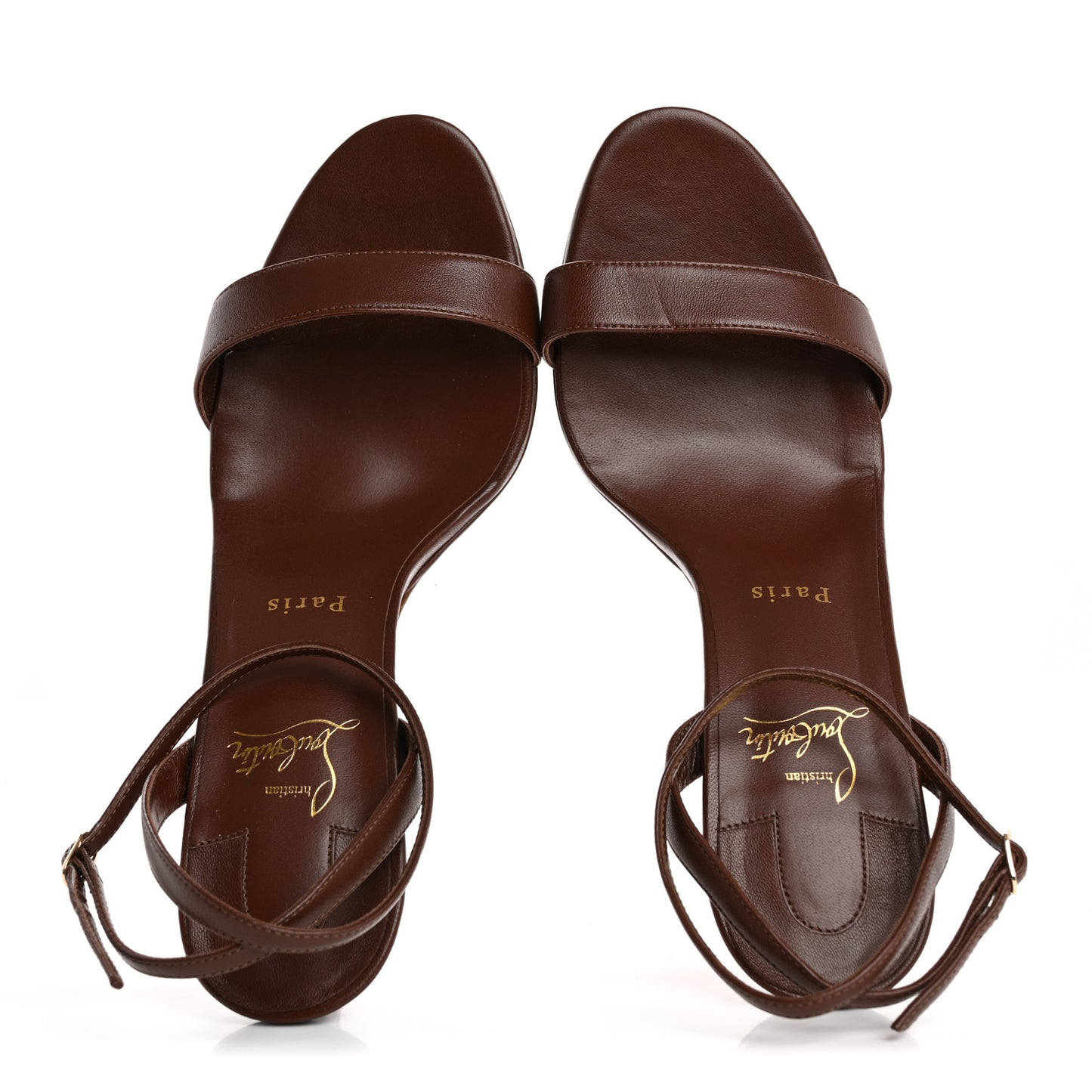 Nappa Loubigirl 100 Sandals 40 Brown